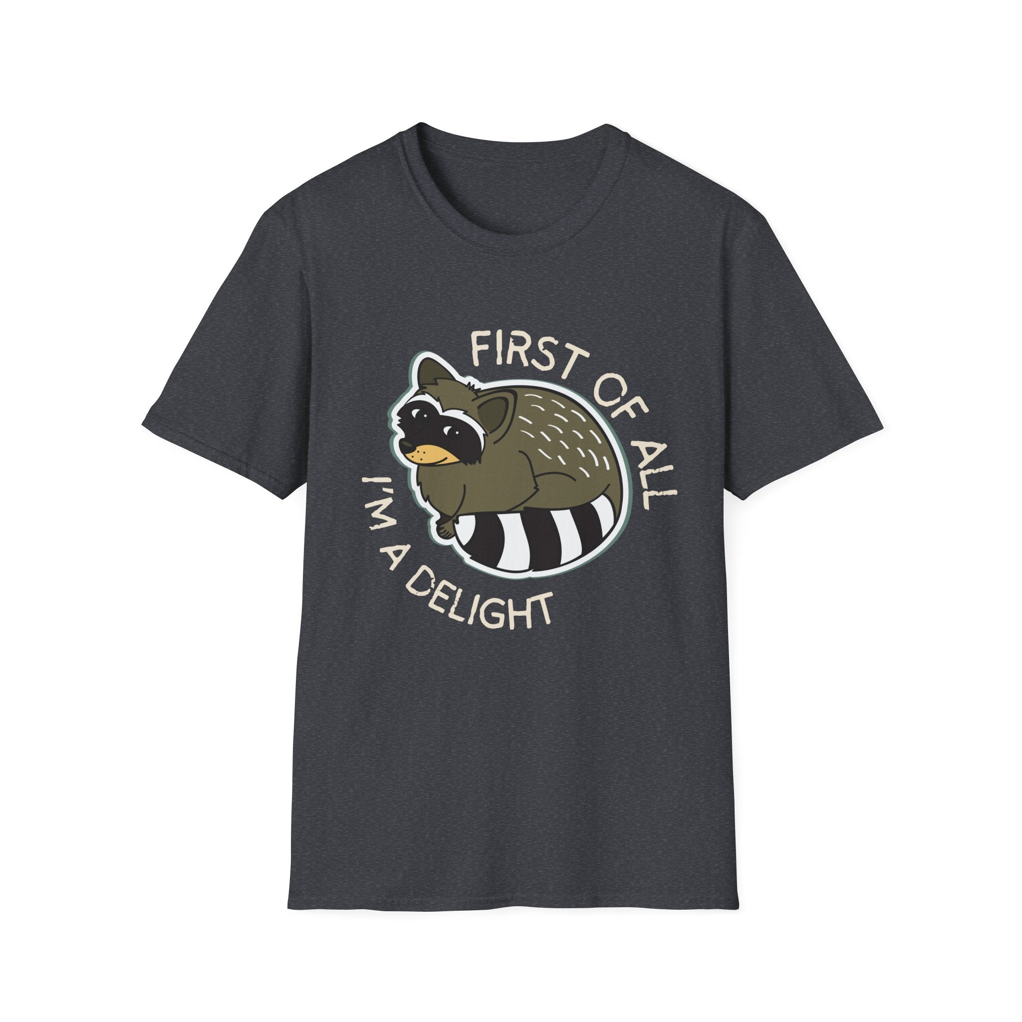 Raccoon 'First of All I'm a Delight' T-Shirt
