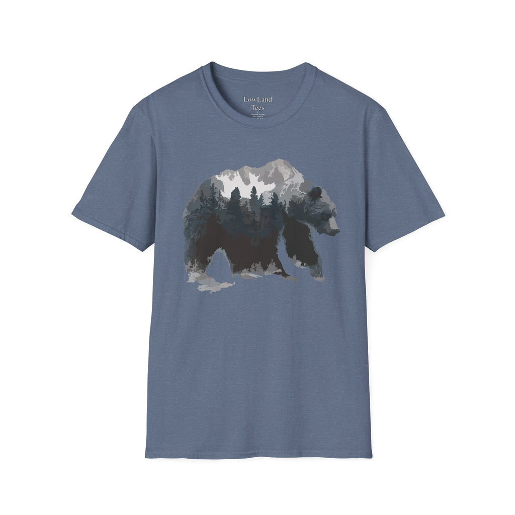 Mountain Spirit Bear T-Shirt — Double Exposure Wilderness Nature Tee