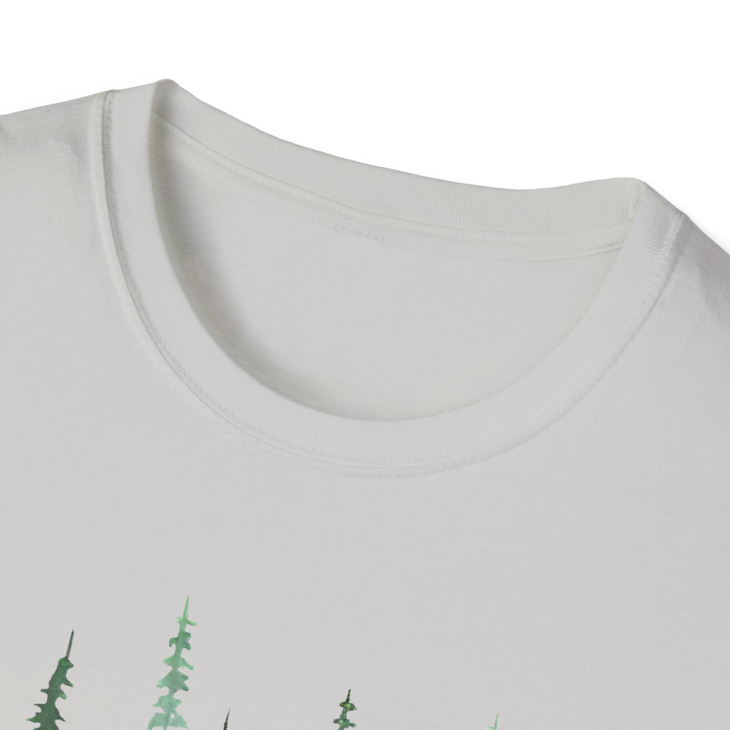 Forest Watercolor T-Shirt — Green Pine Tree Nature Tee