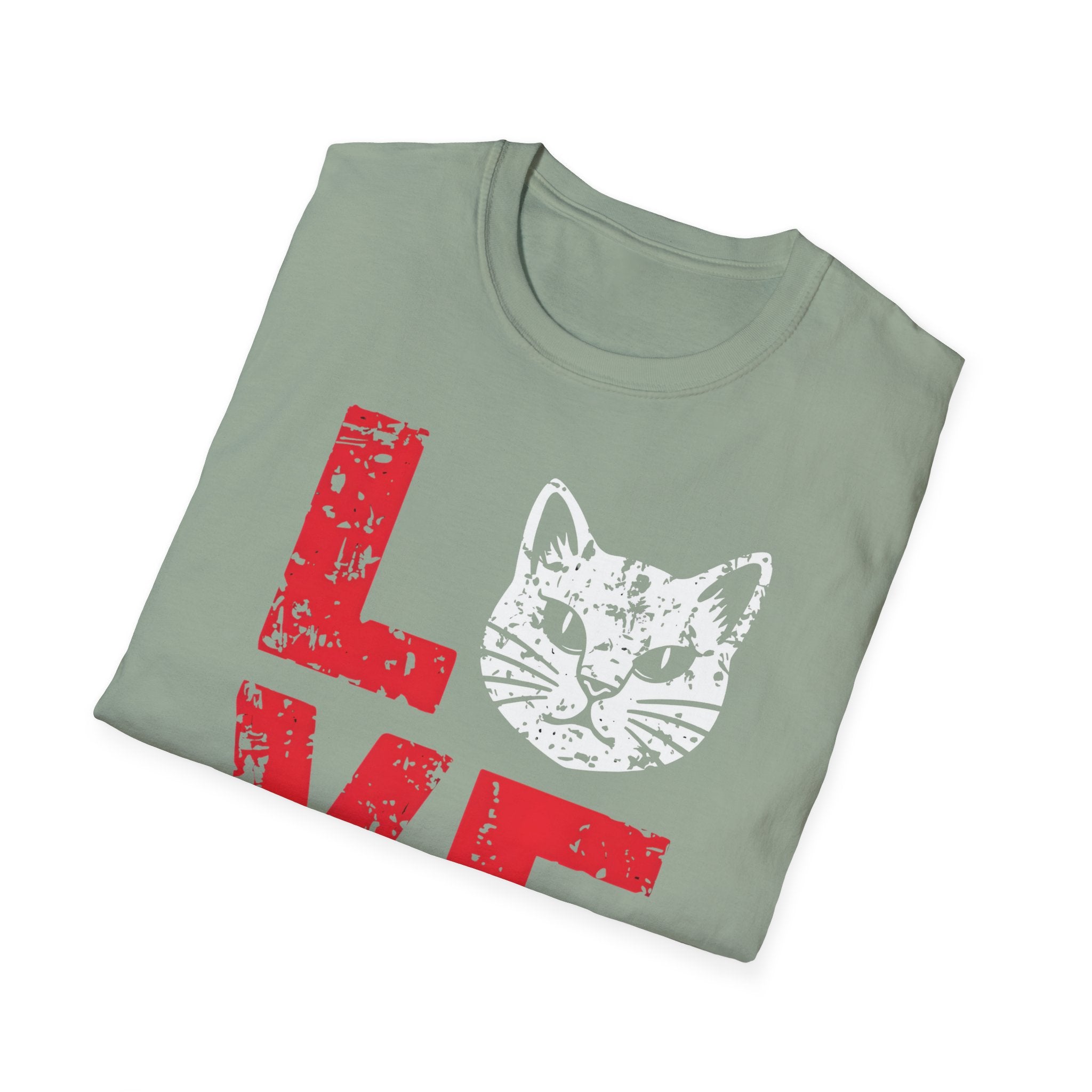 Cat Love T-Shirt — Vintage Distressed Kitten Graphic Tee