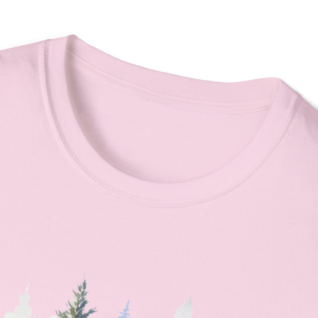 Winter Pine Trees T-Shirt — Watercolor Forest Holiday Tee