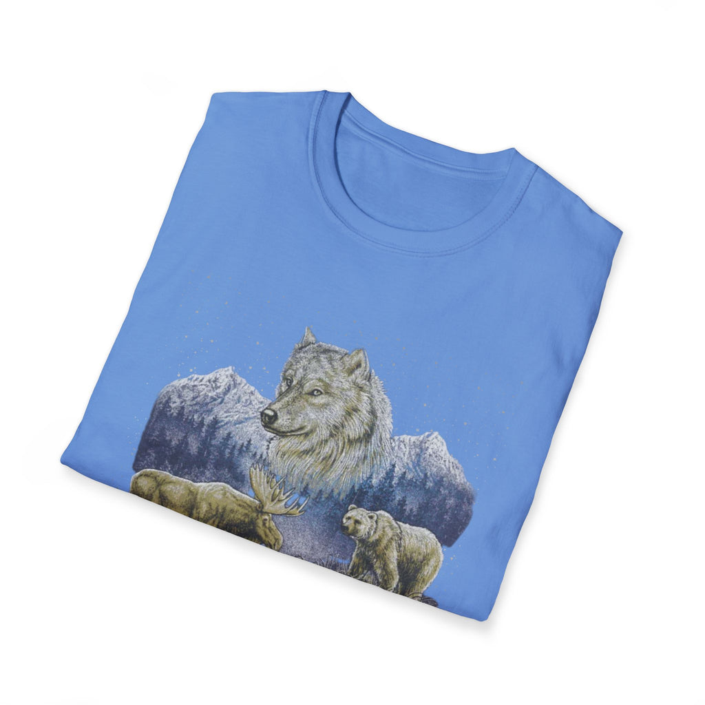 Wolf Trio Mountain T-Shirt — Wildlife Graphic Tee