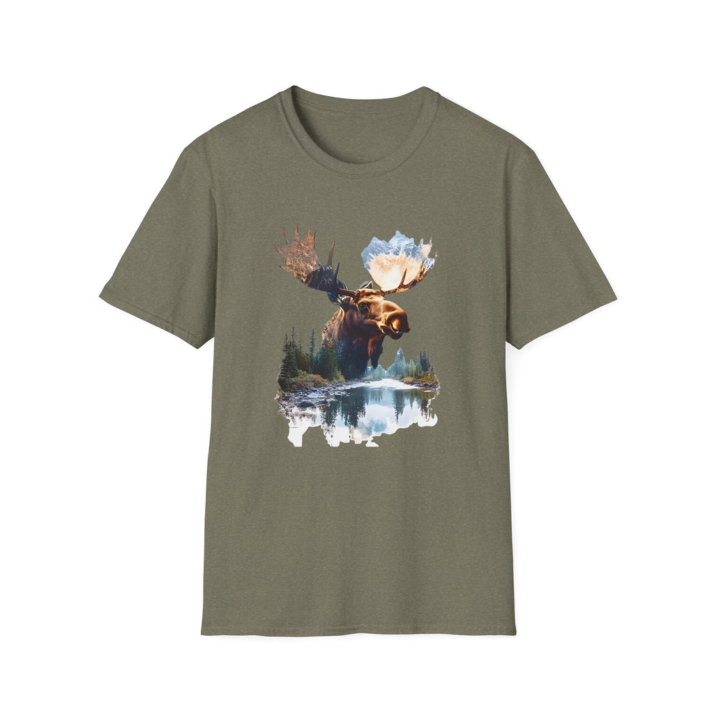 Moose Reflection T-Shirt – Wilderness Lake Double Exposure Tee
