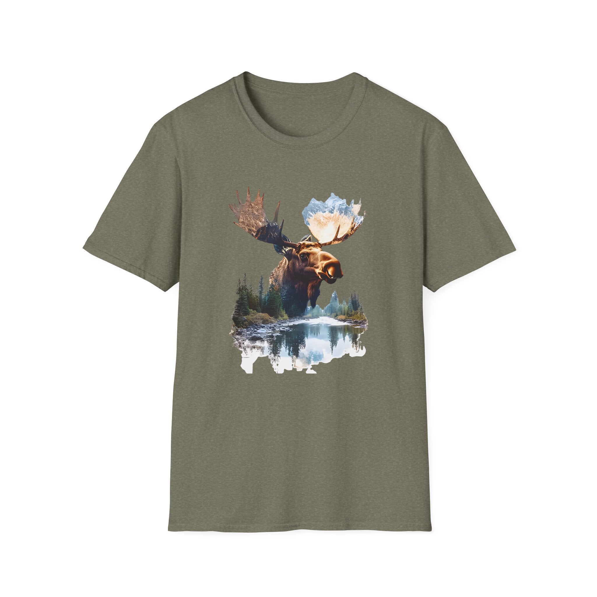 Moose Reflection T-Shirt – Wilderness Lake Double Exposure Tee