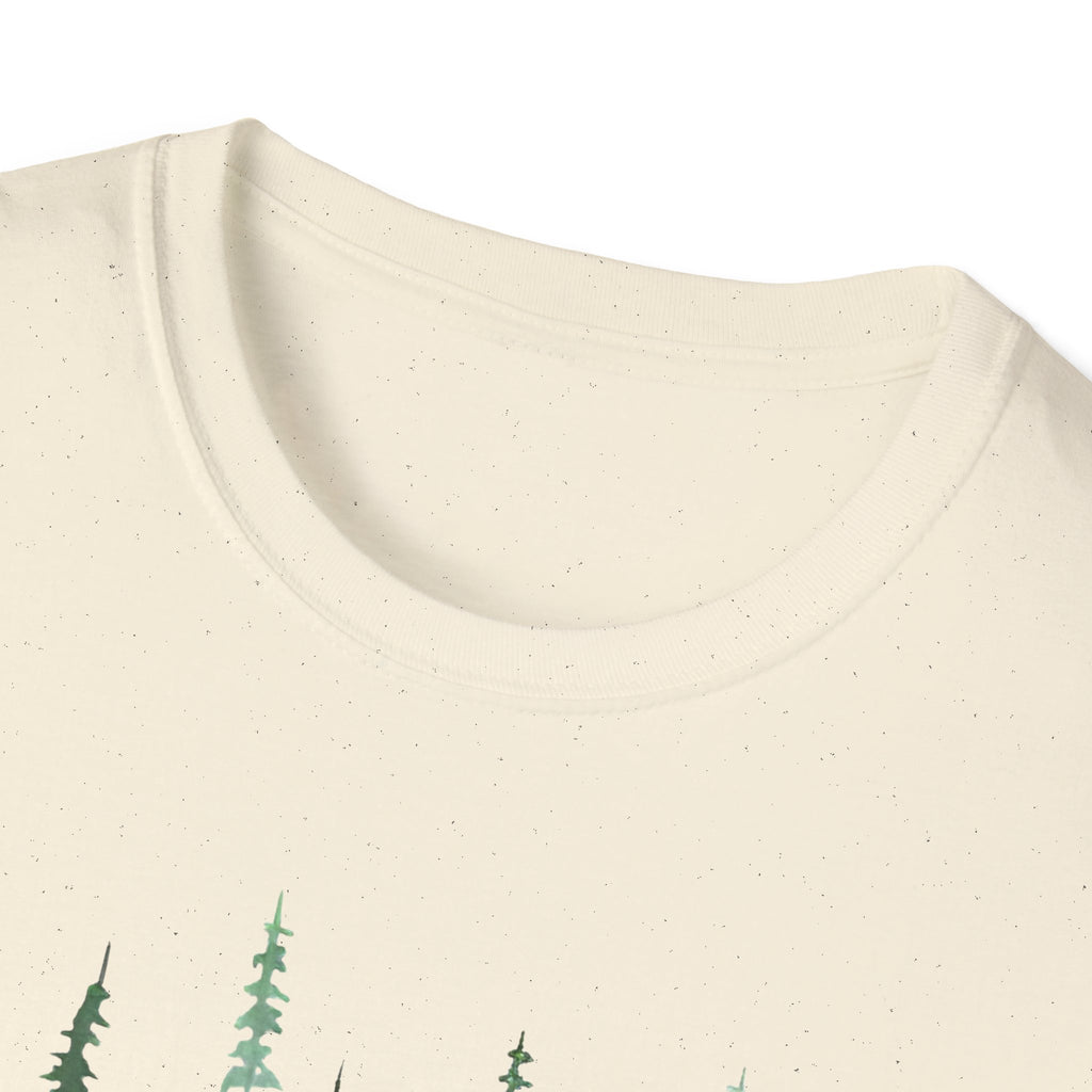 Forest Watercolor T-Shirt — Green Pine Tree Nature Tee