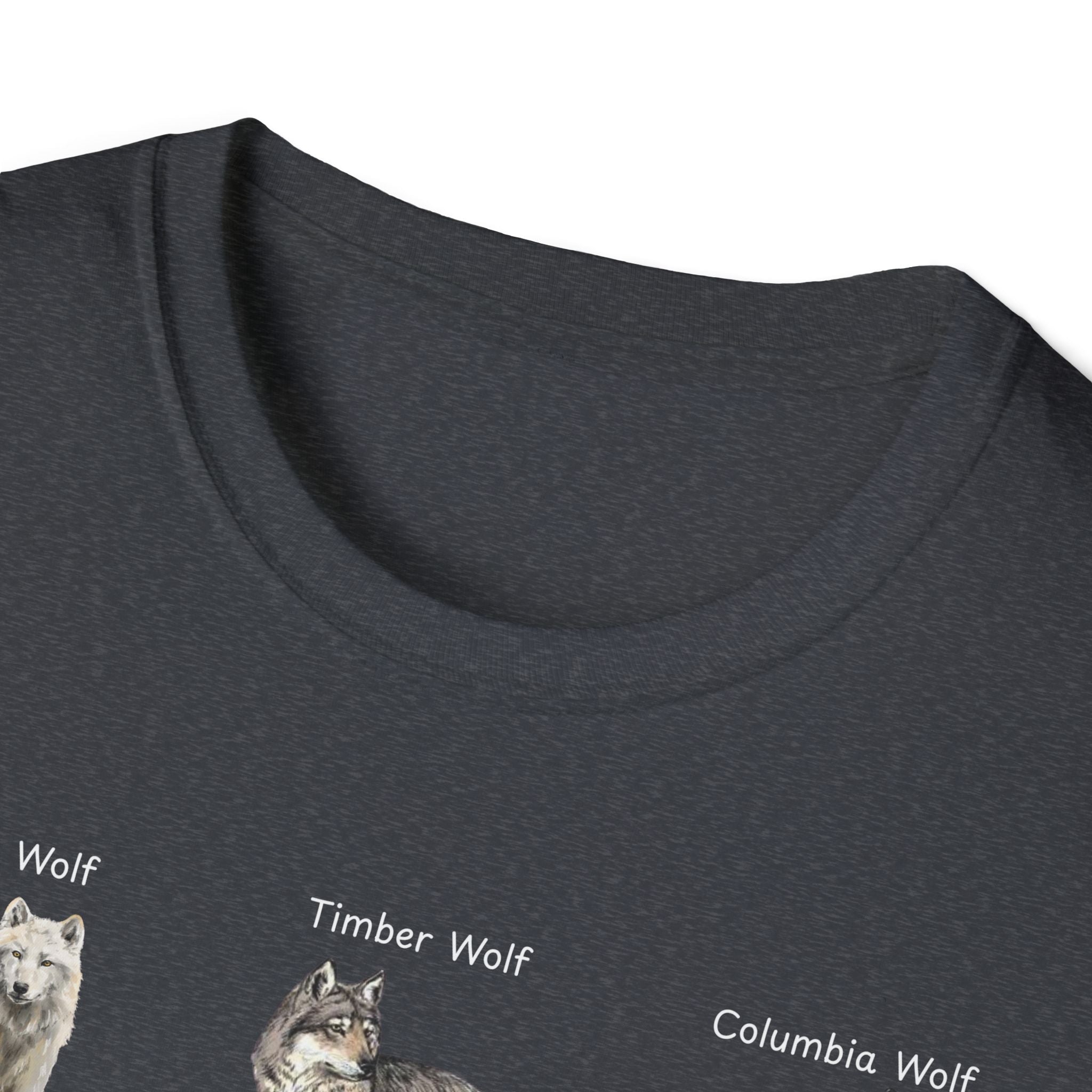Wolf Species Chart T-Shirt — Illustrated Wolves Guide Tee