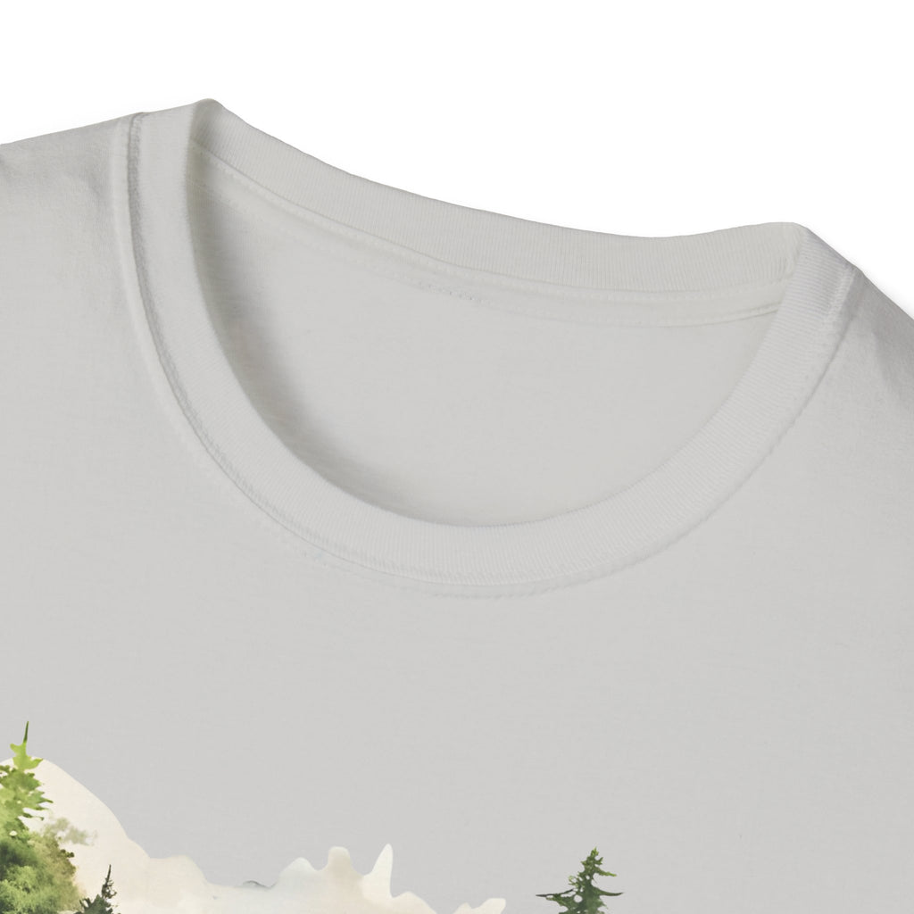 Nature Watercolor Forest T-Shirt — Mountain Pines Scenic Tee