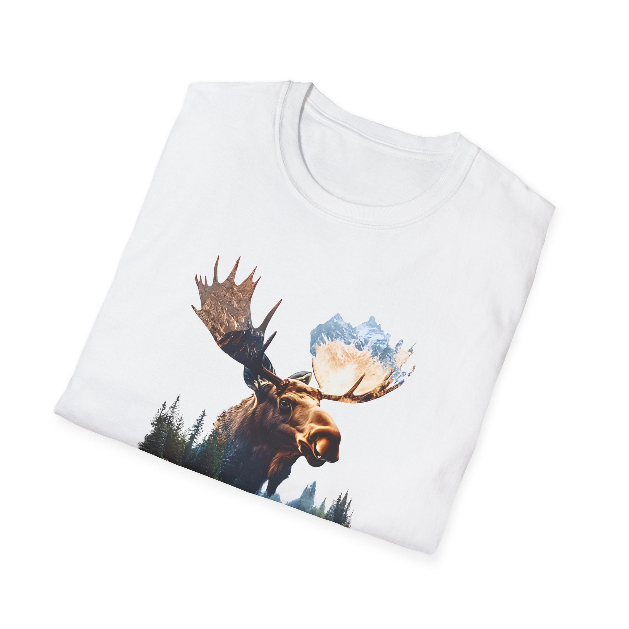 Moose Reflection T-Shirt – Wilderness Lake Double Exposure Tee