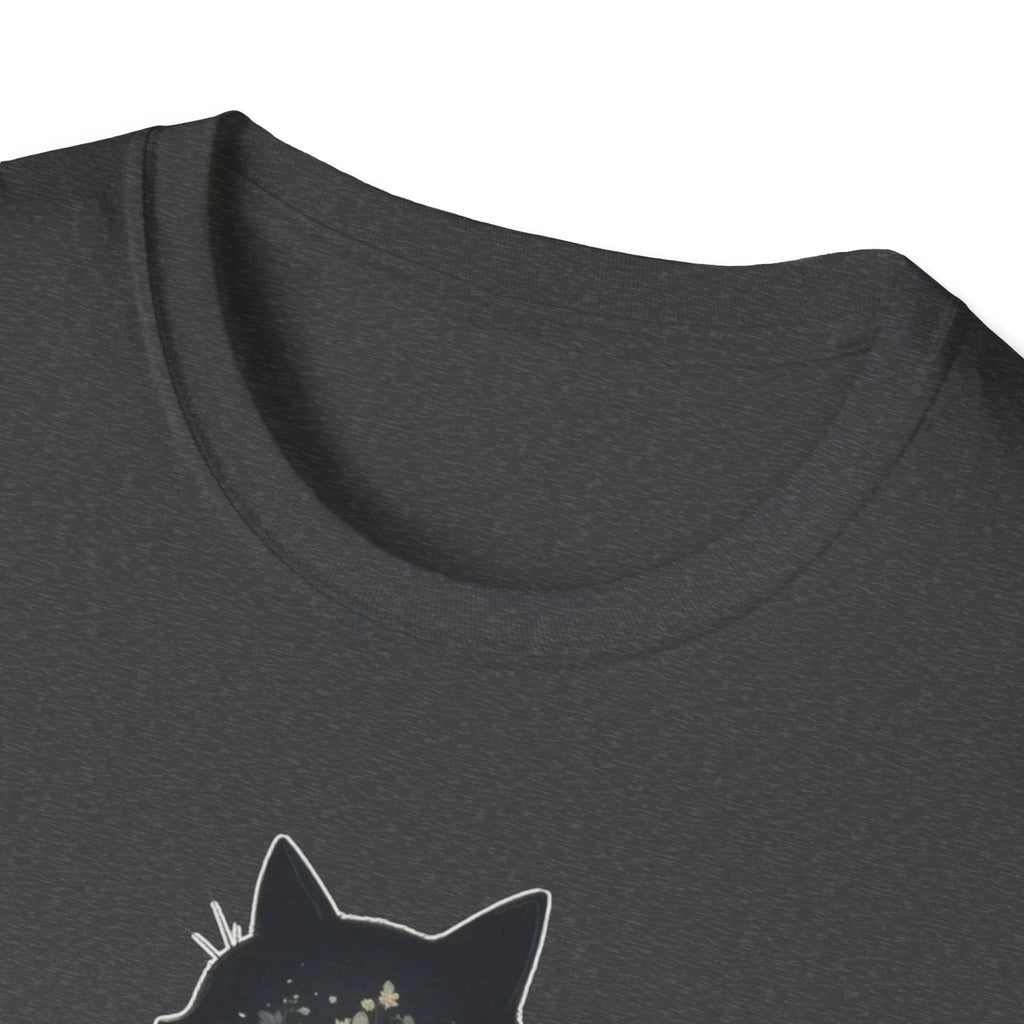 Floral Silhouette Cat T-Shirt