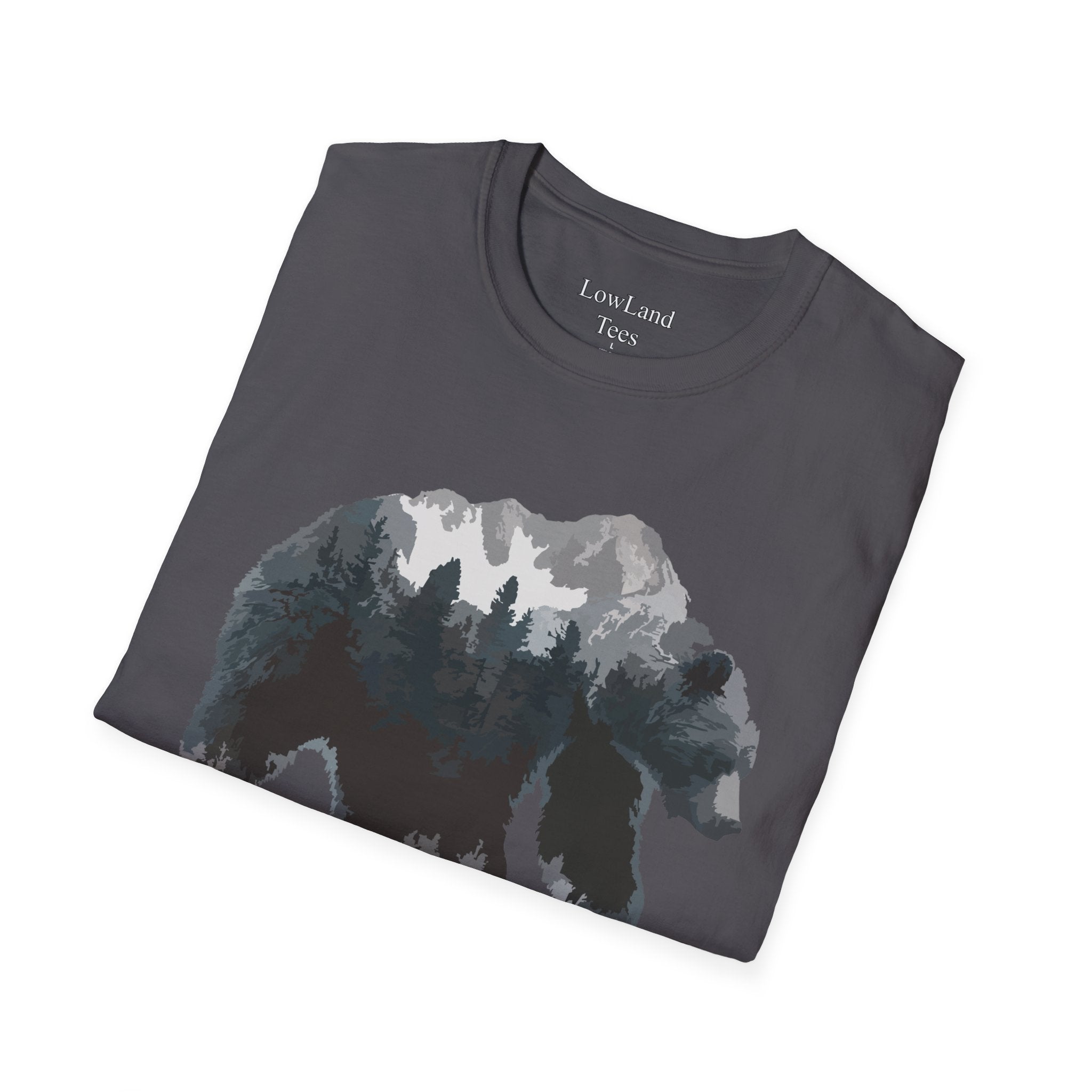 Mountain Spirit Bear T-Shirt — Double Exposure Wilderness Nature Tee