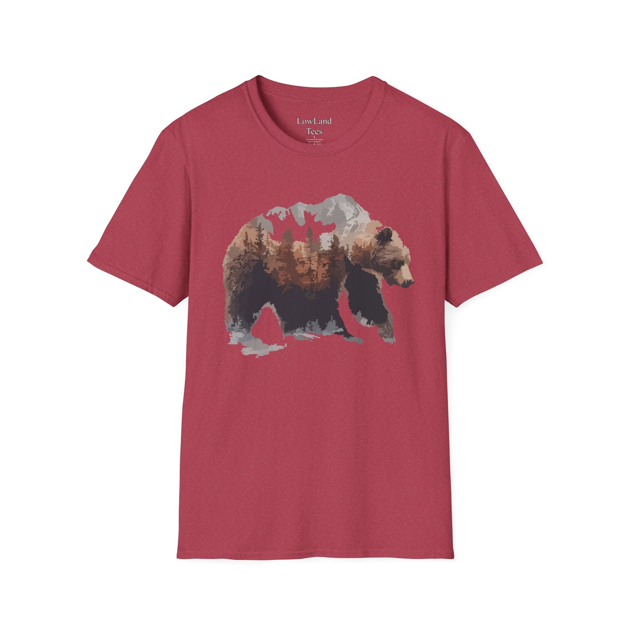 Mountain Spirit Bear T-Shirt — Double Exposure Wilderness Nature Tee