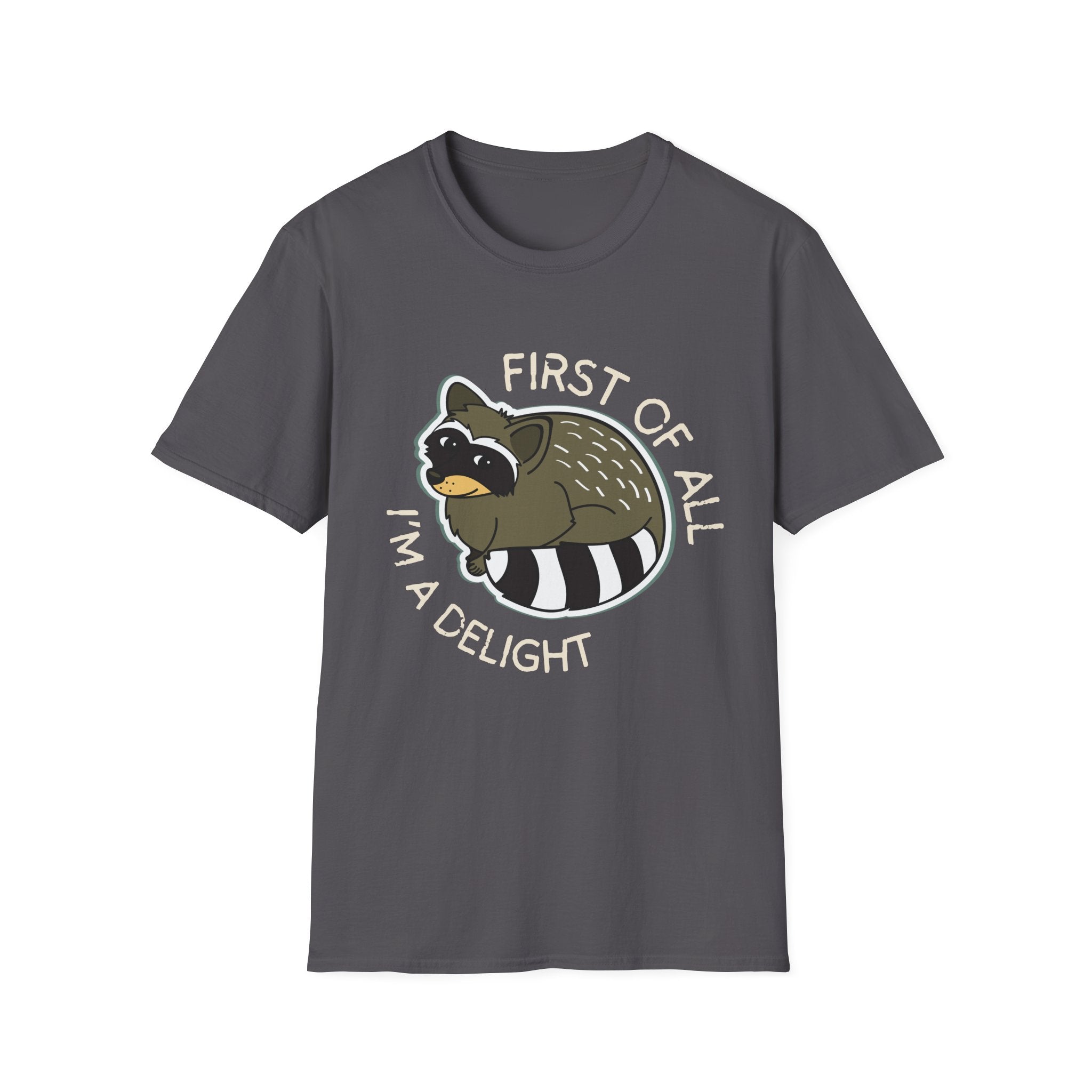 Raccoon 'First of All I'm a Delight' T-Shirt