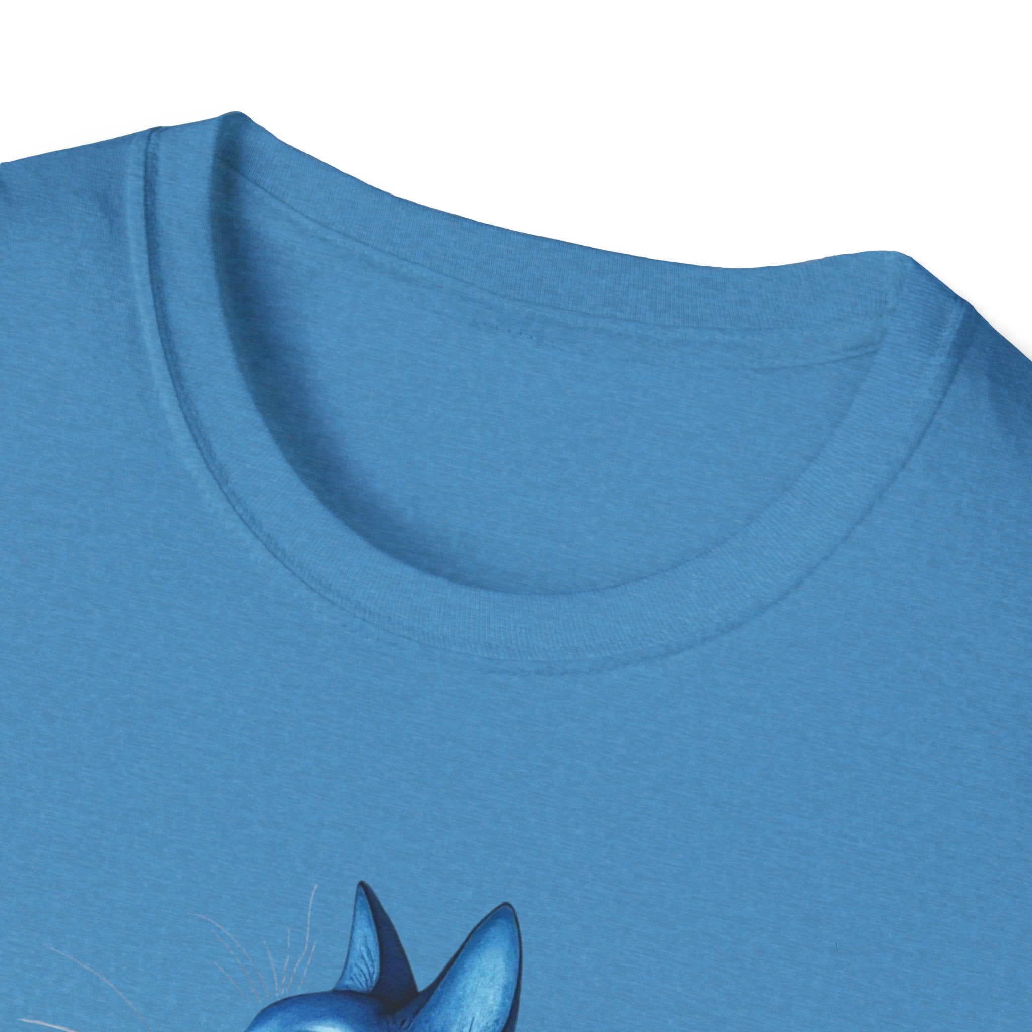 Floral Blue Cat T-Shirt