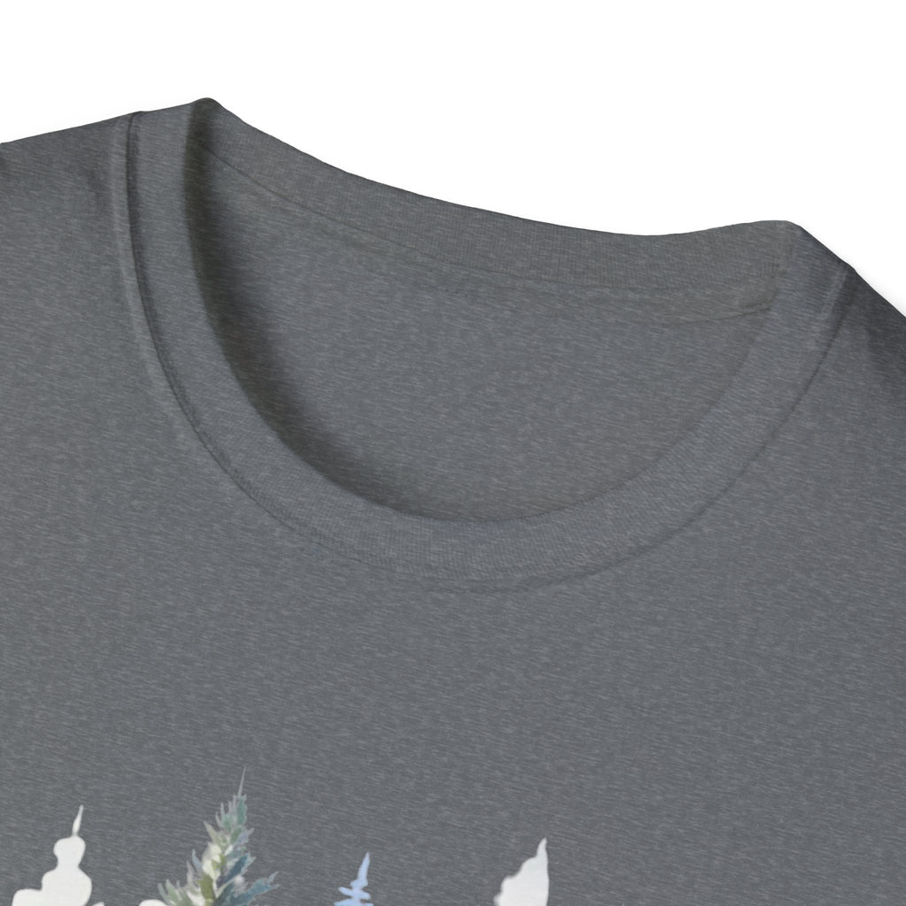 Winter Pine Trees T-Shirt — Watercolor Forest Holiday Tee