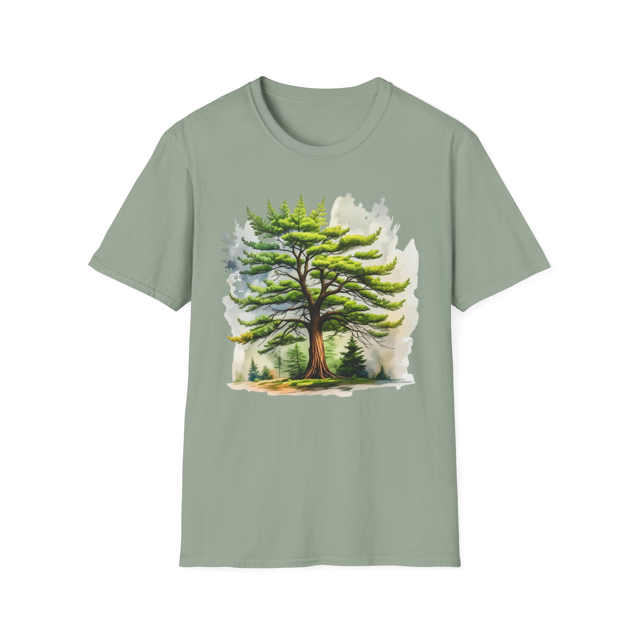 Pine Tree Watercolor T-Shirt — Nature Forest Tee