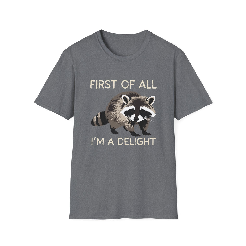 Raccoon ‘First of All I’m a Delight’ Graphic T‑Shirt