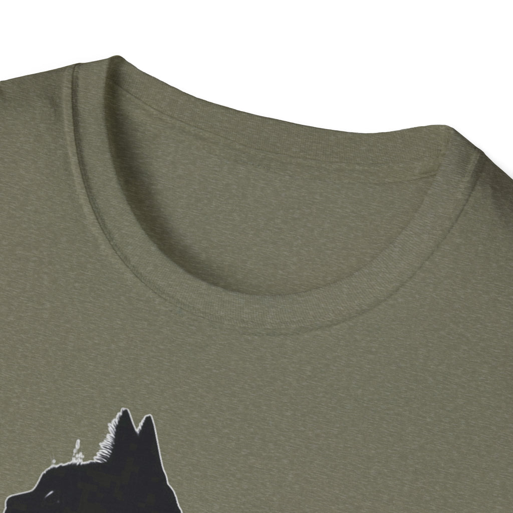 Galaxy Cat T-Shirt — Night Sky Silhouette Tee for Cat Lovers