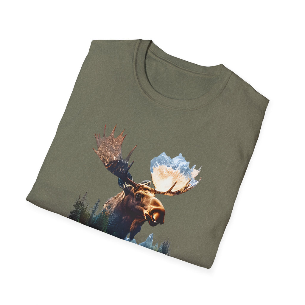 Moose Reflection T-Shirt – Wilderness Lake Double Exposure Tee