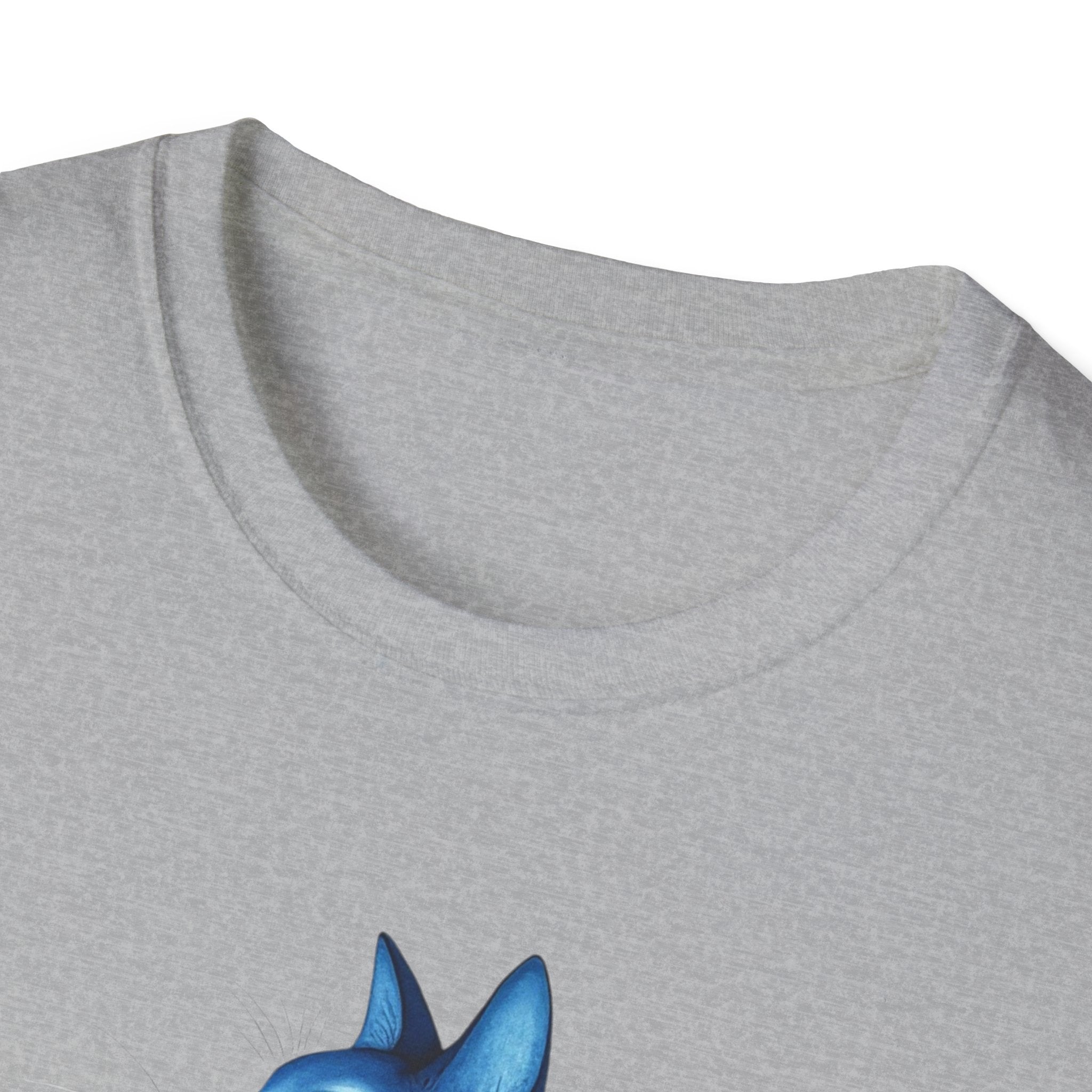 Floral Blue Cat T-Shirt