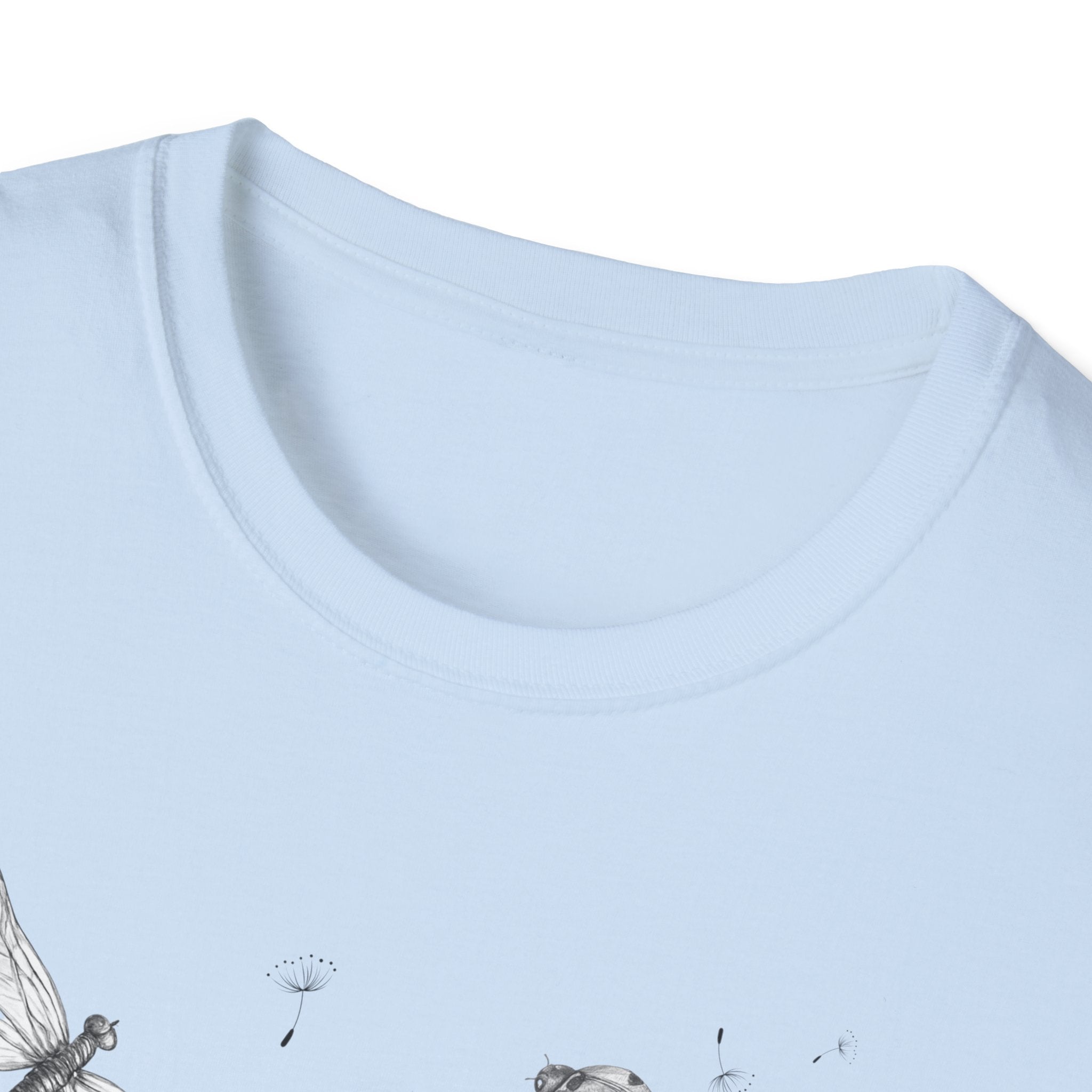 Butterfly & Dandelion Tee — Delicate Botanical Nature T-Shirt