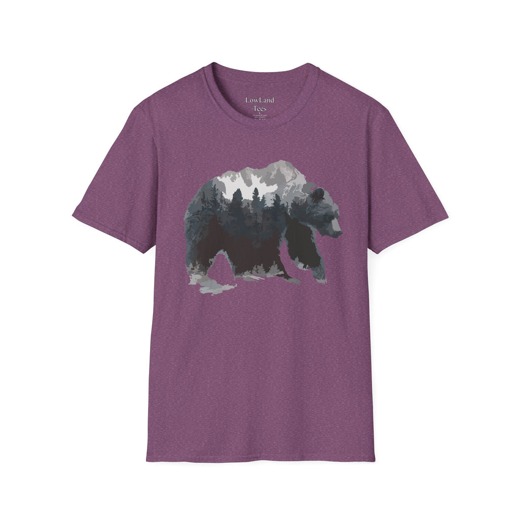 Mountain Spirit Bear T-Shirt — Double Exposure Wilderness Nature Tee