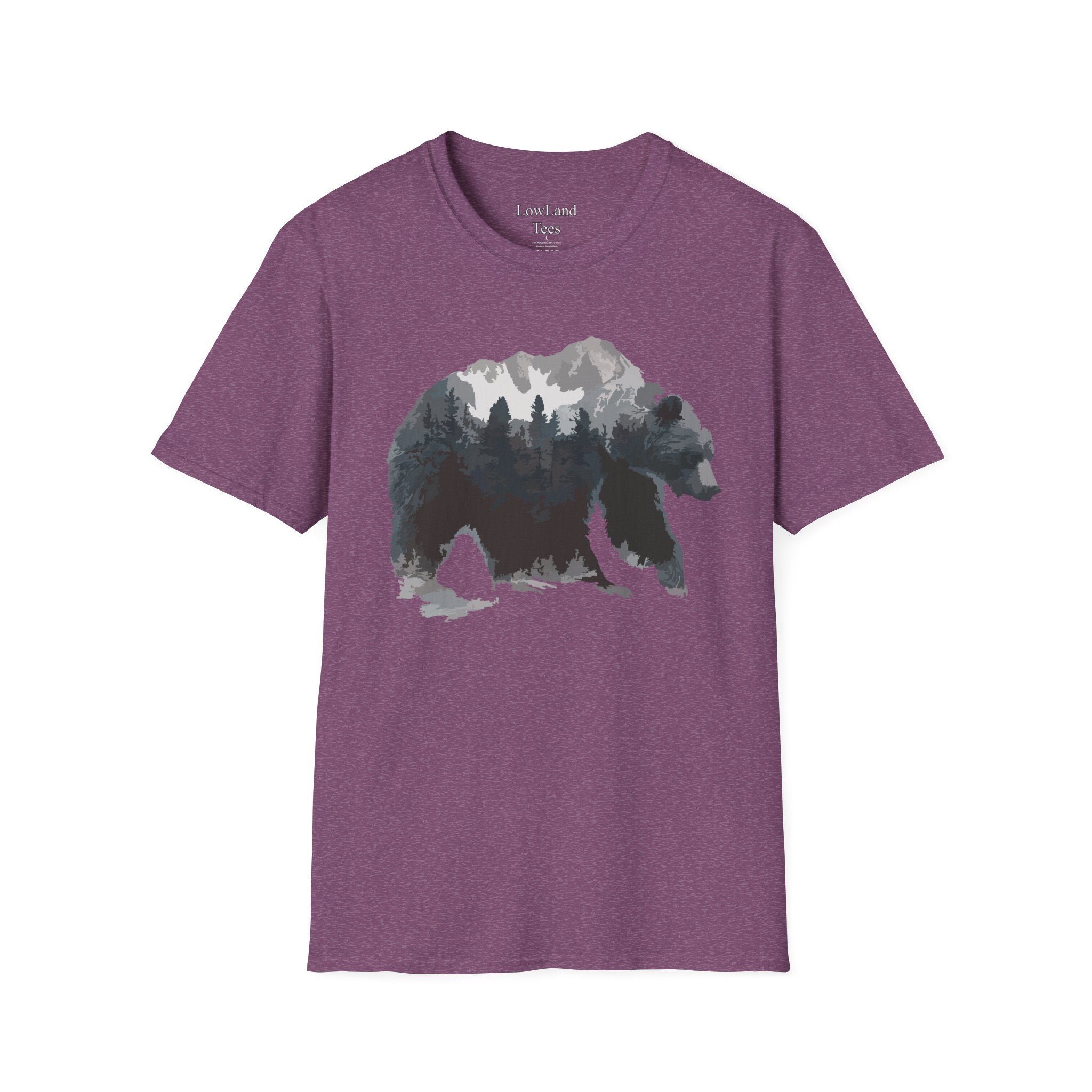 Mountain Spirit Bear T-Shirt — Double Exposure Wilderness Nature Tee