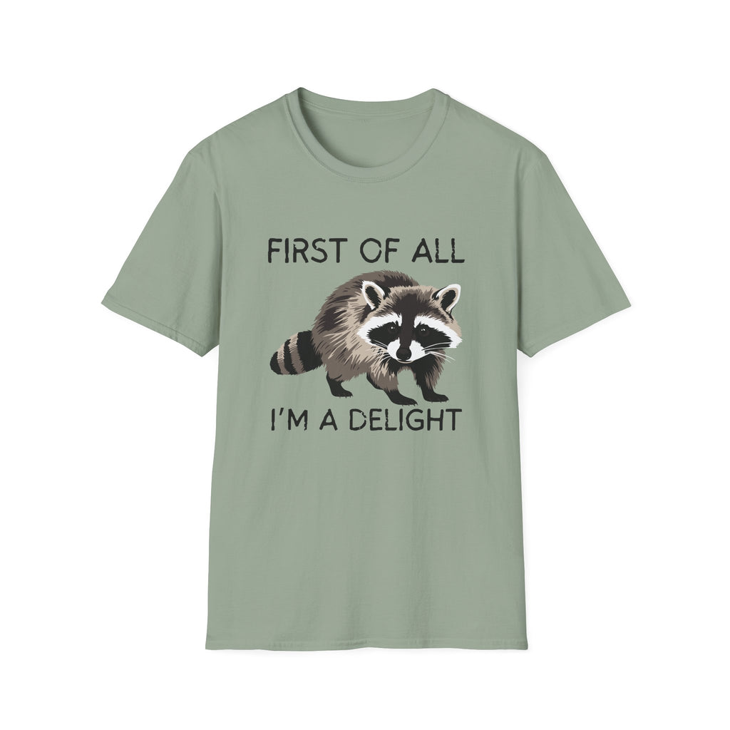Raccoon ‘First of All I’m a Delight’ Graphic T‑Shirt