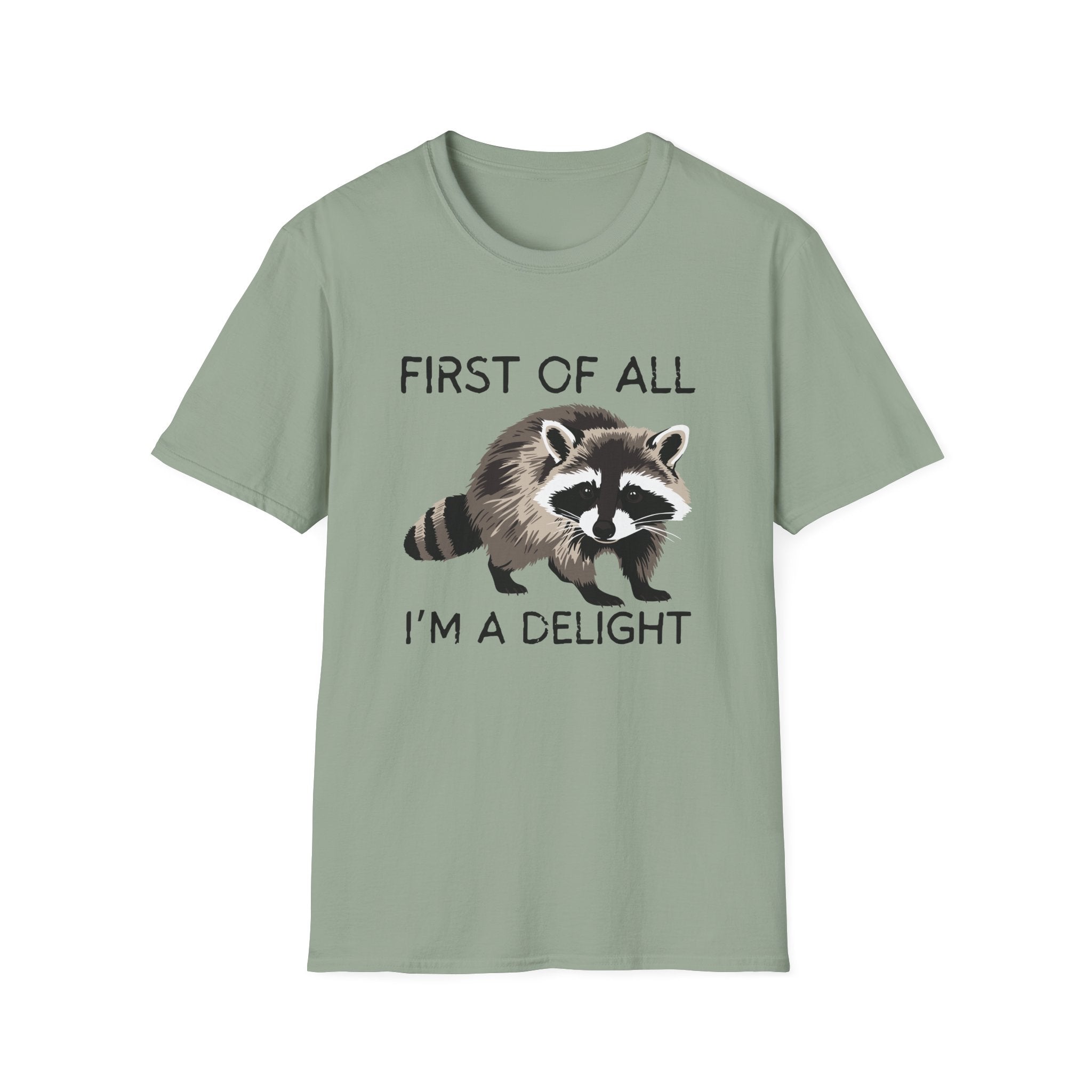 Raccoon ‘First of All I’m a Delight’ Graphic T‑Shirt