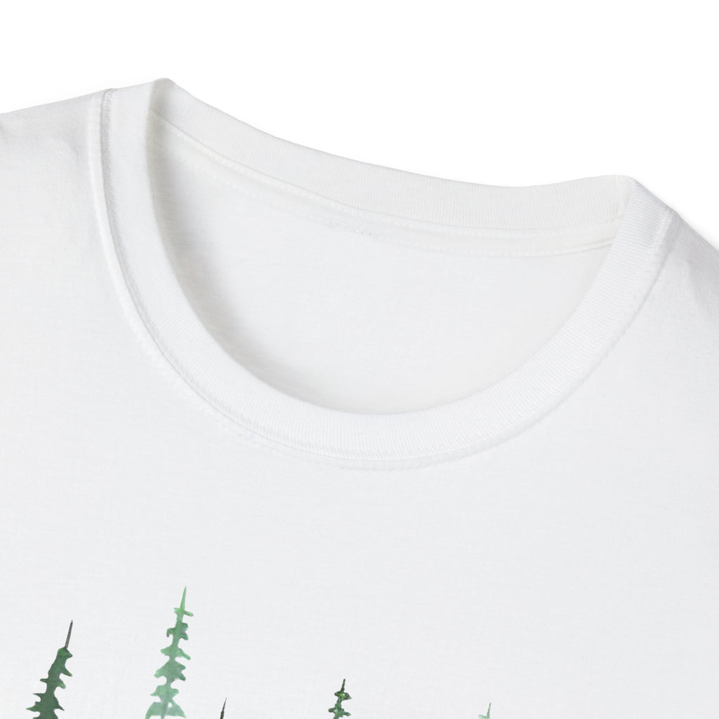 Forest Watercolor T-Shirt — Green Pine Tree Nature Tee