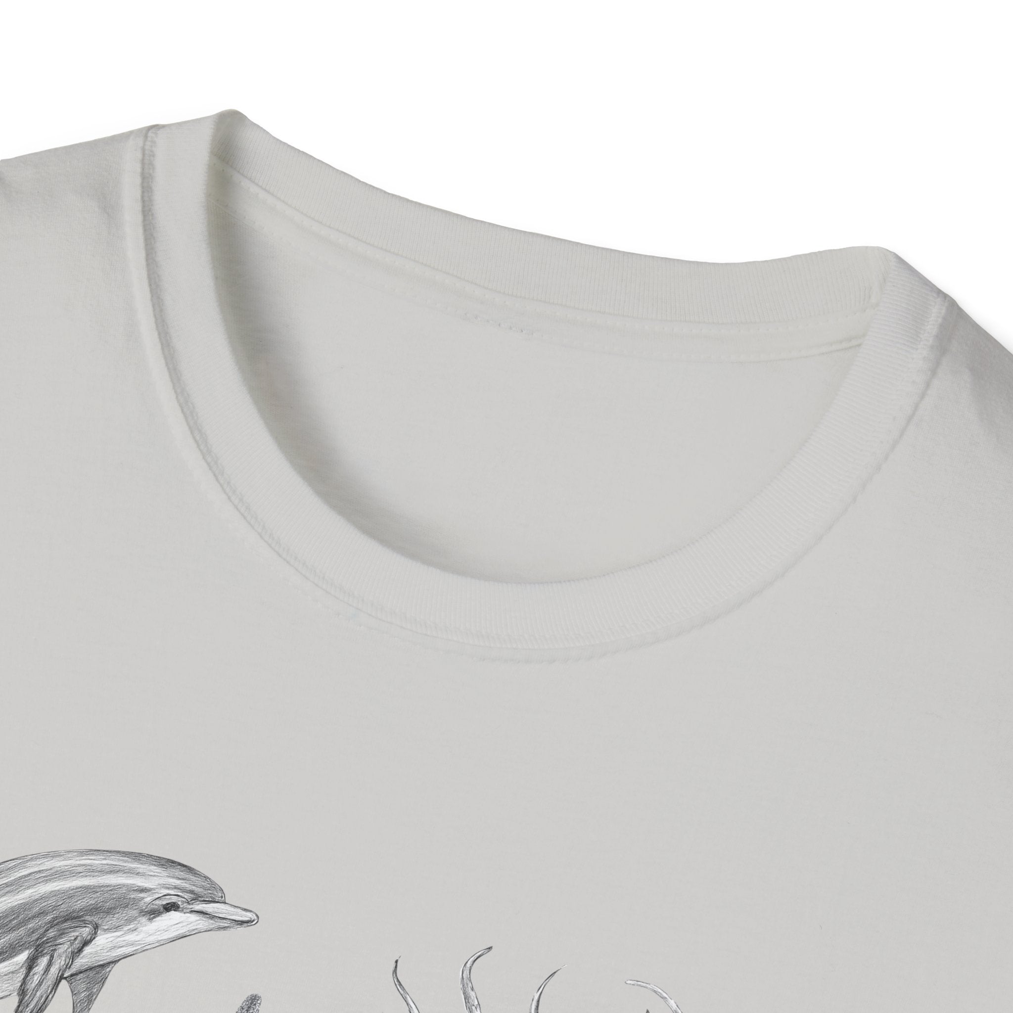 Ocean Wildlife T-Shirt — Monochrome Marine Life Design
