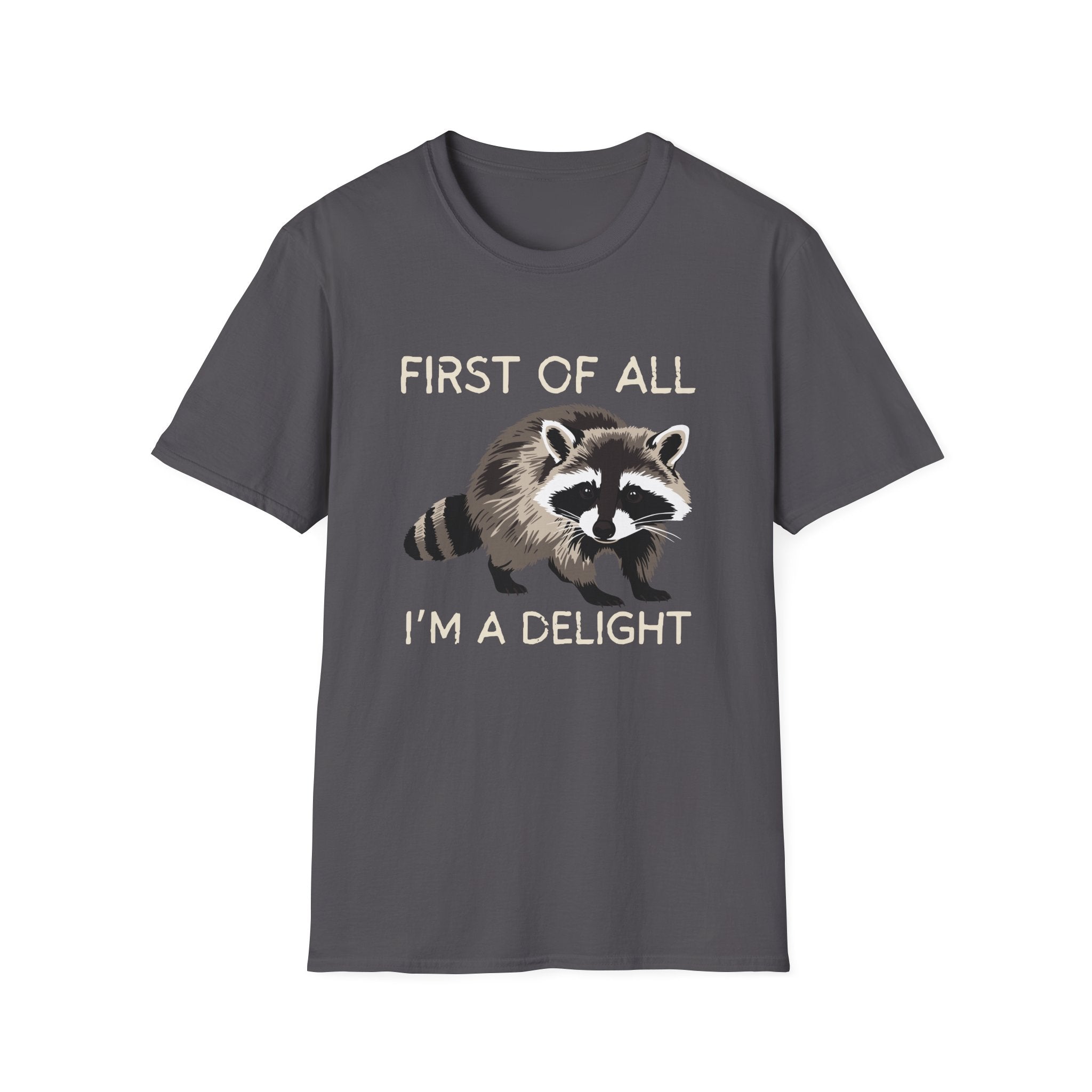 Raccoon ‘First of All I’m a Delight’ Graphic T‑Shirt