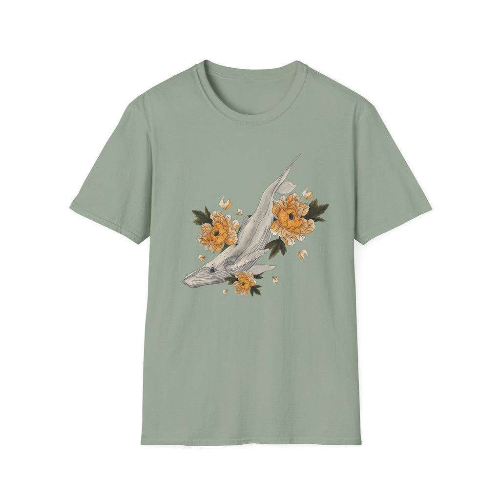 Floral Koi Fish T-Shirt — Golden Blossom Graphic Tee