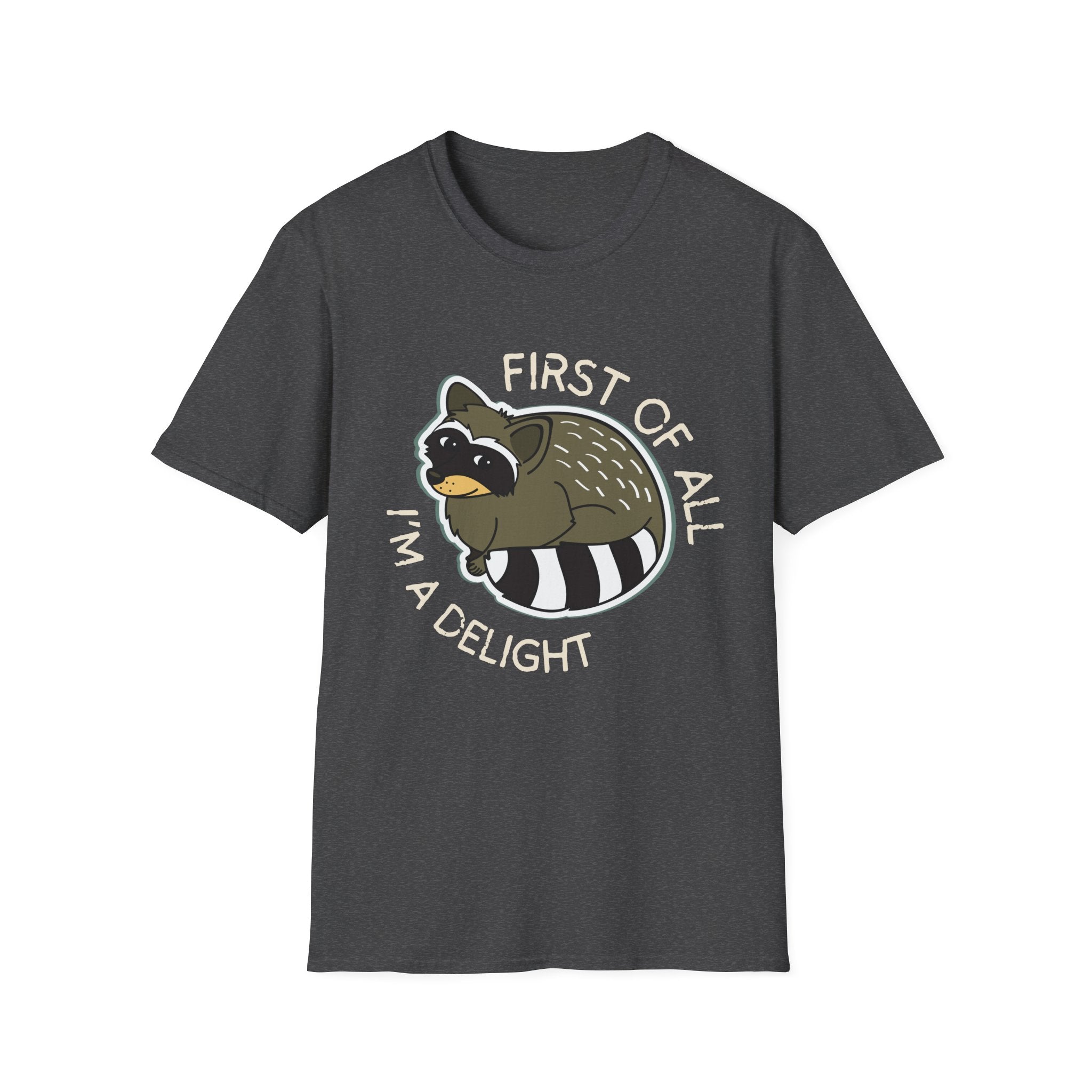 Raccoon 'First of All I'm a Delight' T-Shirt