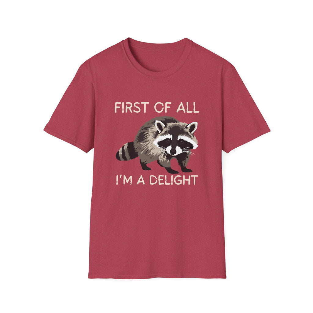 Raccoon ‘First of All I’m a Delight’ Graphic T‑Shirt