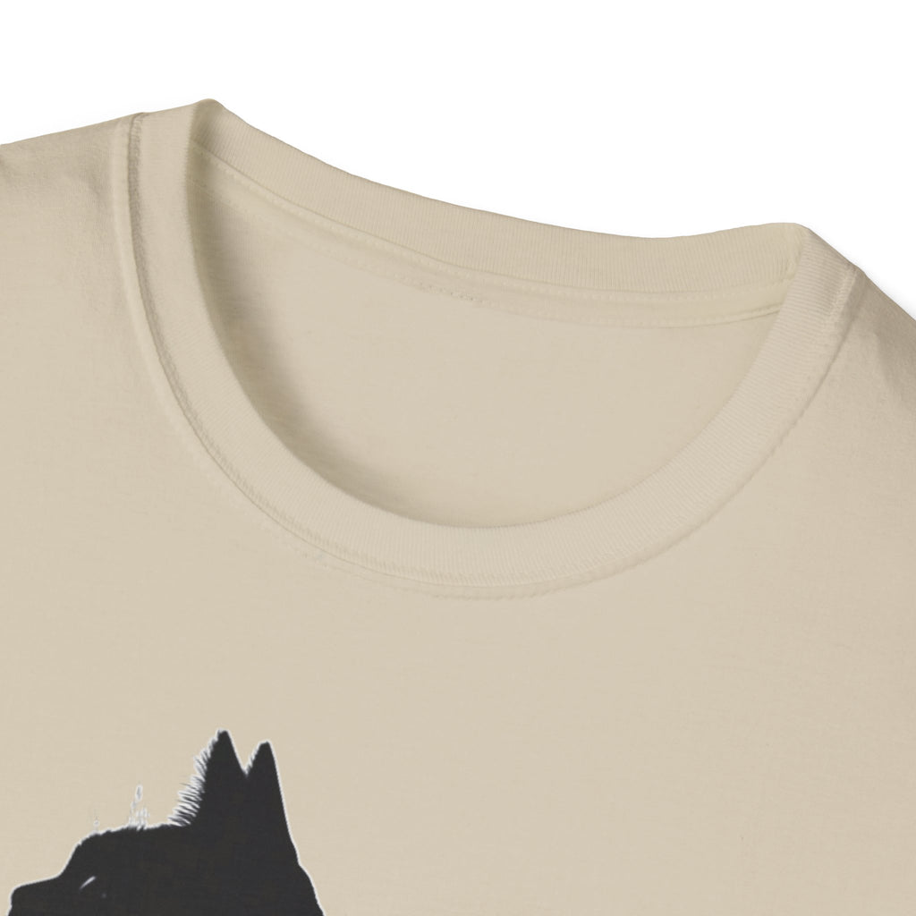 Galaxy Cat T-Shirt — Night Sky Silhouette Tee for Cat Lovers