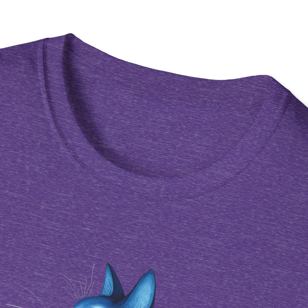 Floral Blue Cat T-Shirt