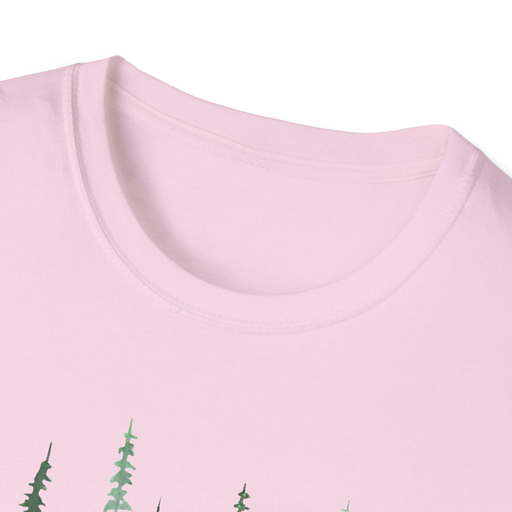 Forest Watercolor T-Shirt — Green Pine Tree Nature Tee