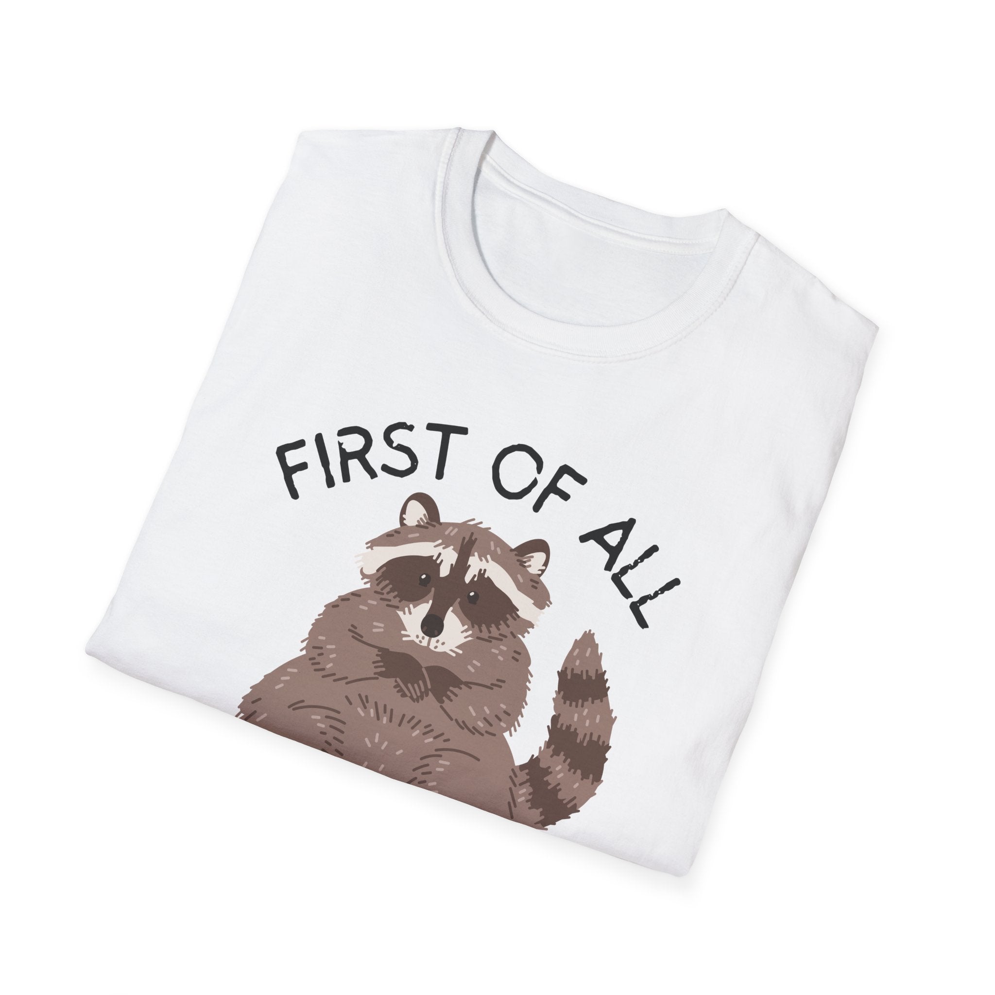 Raccoon 'First of All I'm a Delight' Cute Graphic T-Shirt
