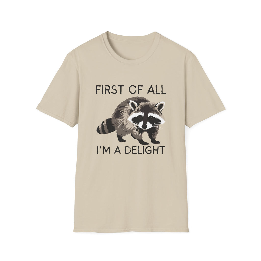 Raccoon ‘First of All I’m a Delight’ Graphic T‑Shirt
