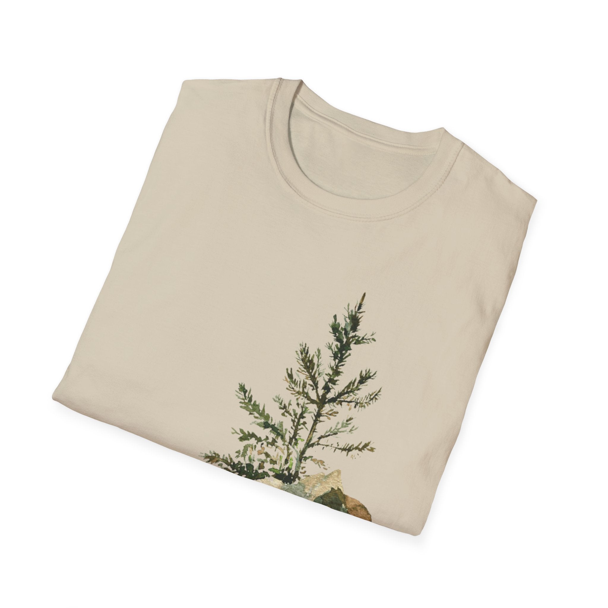 Nature Mountain T-Shirt — Watercolor Pine Tree Landscape