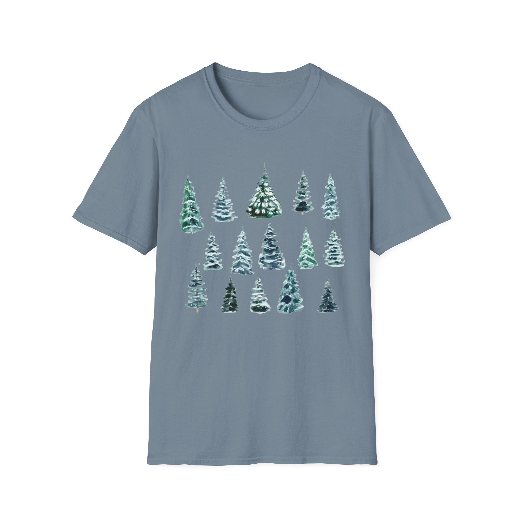 Pine Tree Watercolor T-Shirt — Minimal Holiday Trees Tee