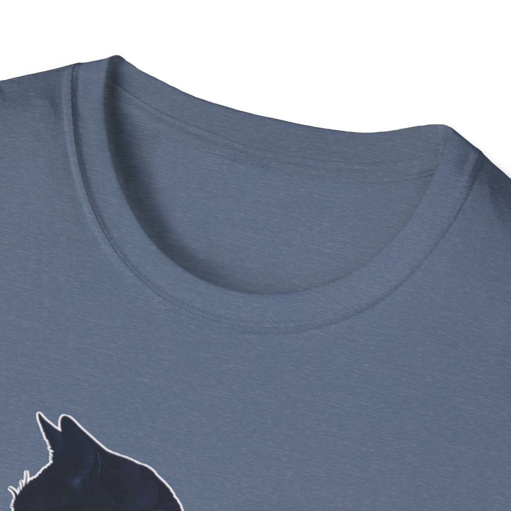 Floral Cat Silhouette T-Shirt
