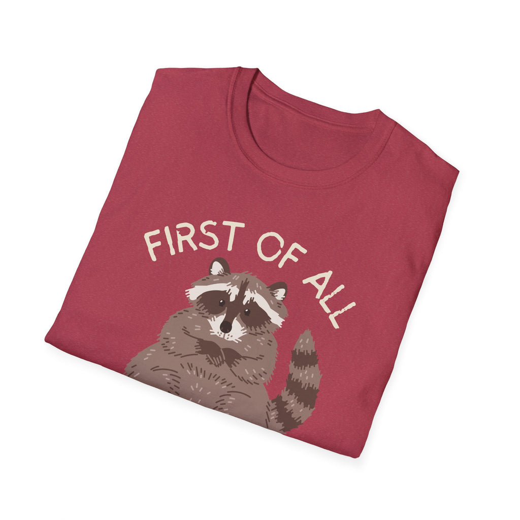 Raccoon 'First of All I'm a Delight' Cute Graphic T-Shirt
