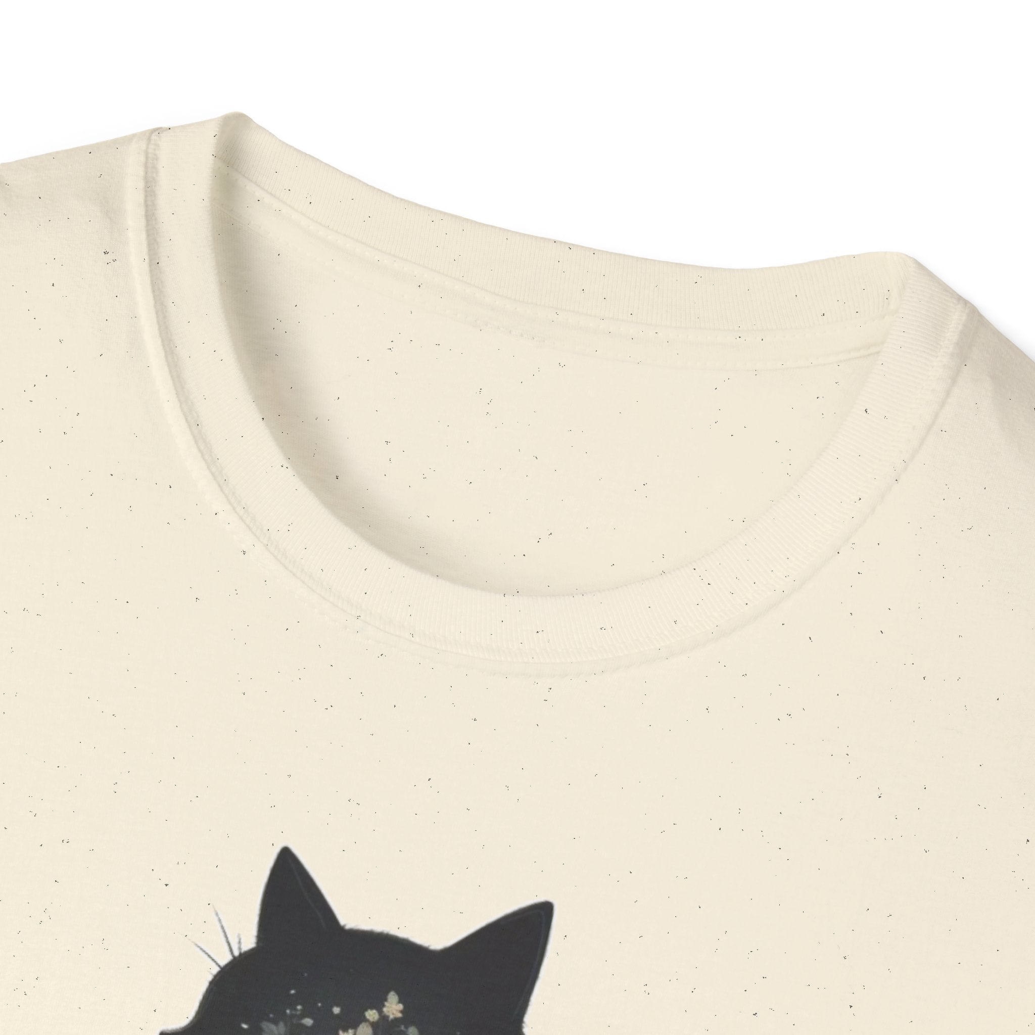 Floral Silhouette Cat T-Shirt