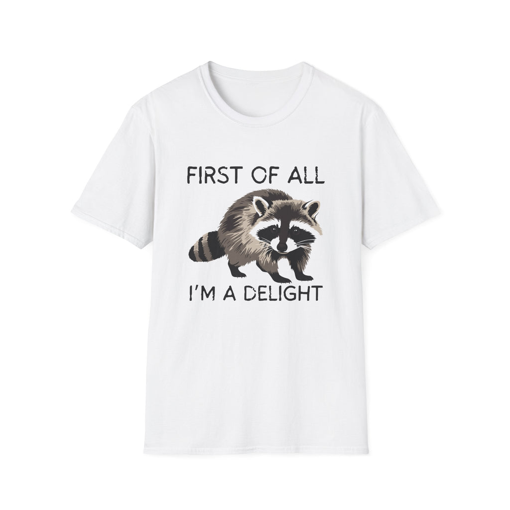 Raccoon ‘First of All I’m a Delight’ Graphic T‑Shirt