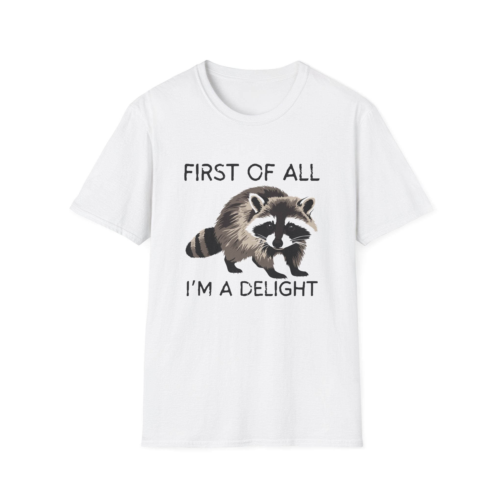Raccoon ‘First of All I’m a Delight’ Graphic T‑Shirt