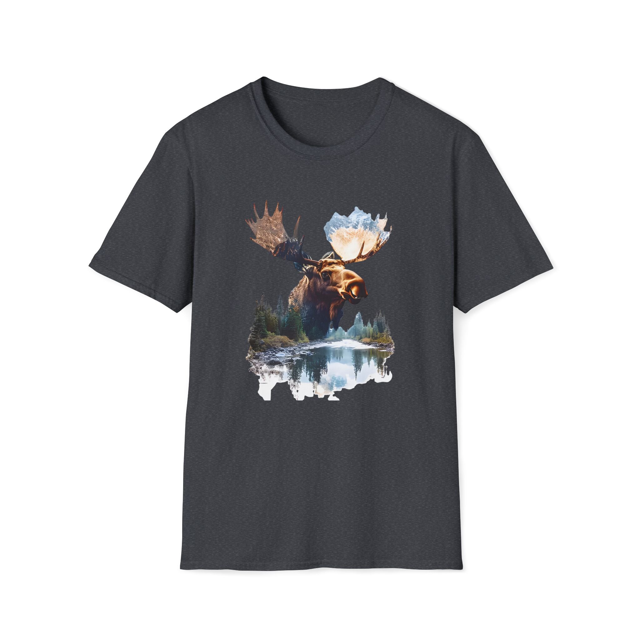 Moose Reflection T-Shirt – Wilderness Lake Double Exposure Tee