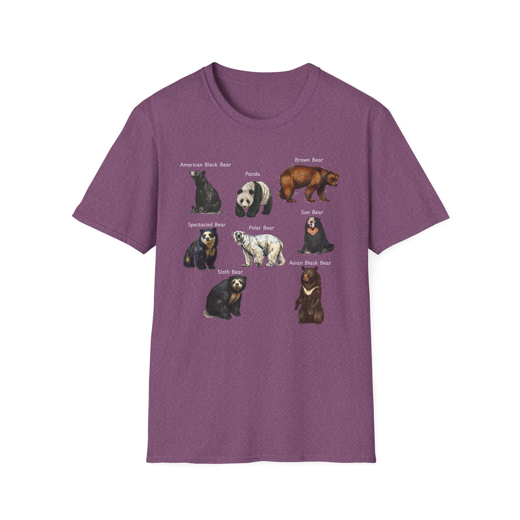 Bear Species Graphic T-Shirt — Vintage Illustrated Bear Types Tee