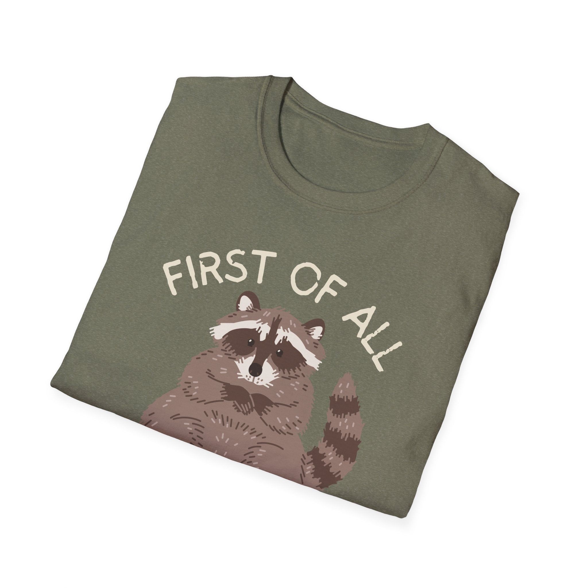 Raccoon 'First of All I'm a Delight' Cute Graphic T-Shirt