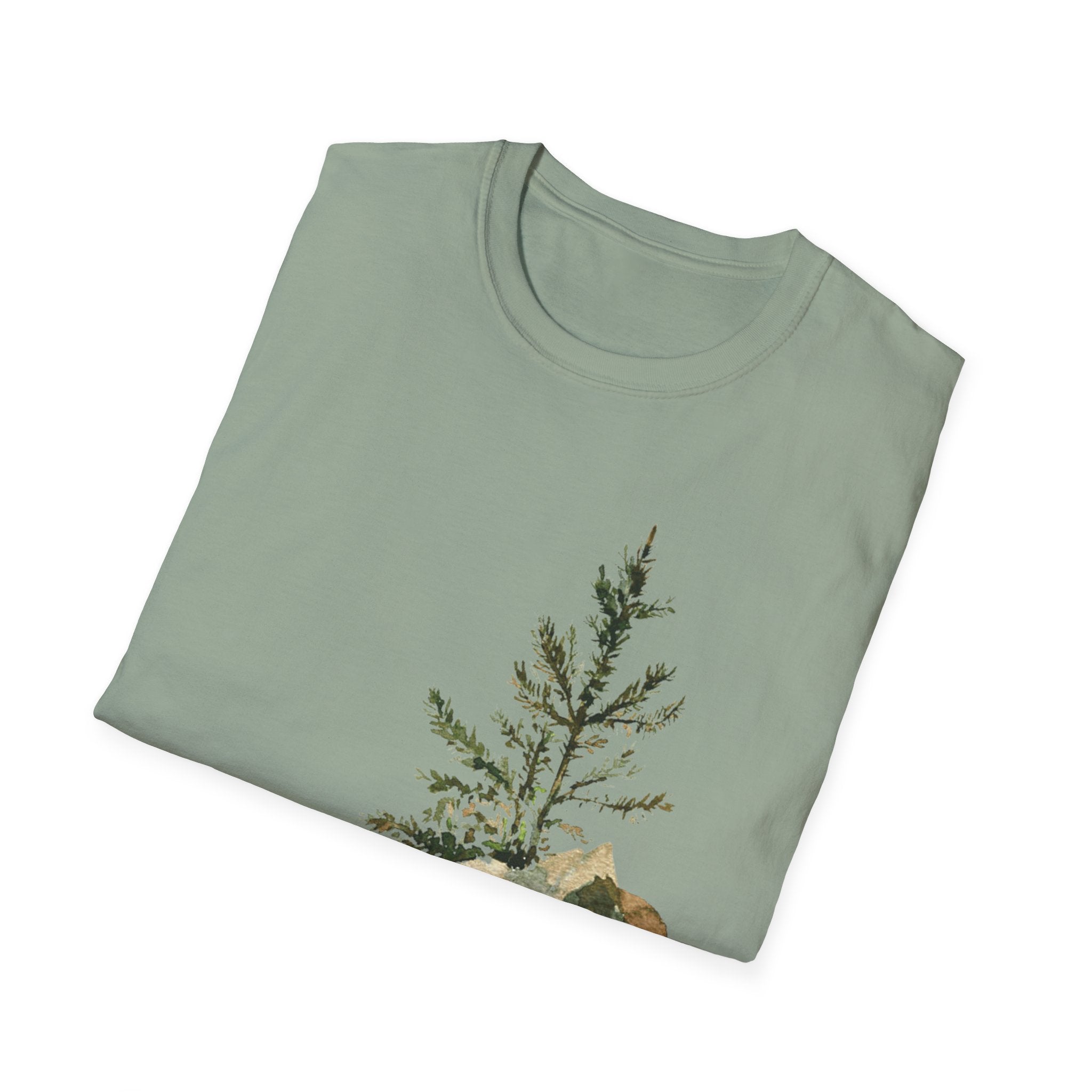 Nature Mountain T-Shirt — Watercolor Pine Tree Landscape